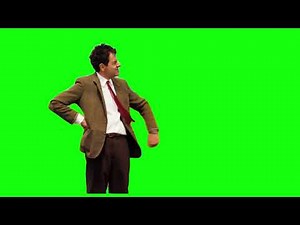 Mr bean waiting green screen