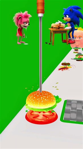 XXL Sandwich Run Gone Wild! Sonic & Amy Can’t Stop Eating! 😂💨 #shorts #youtubeshorts #game