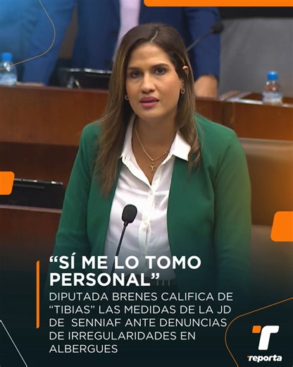 Telemetro Reporta on Instagram: "La diputada Alexandra @alebrenes_3 califica como “tibias” las medidas anunciadas este lunes por la Junta Directiva de la Secretaría Nacional de Niñez, Adolescencia y Familia (Senniaf) tras las denuncias de irregularidades en albergues, y cuestiona que no se haya separado del cargo a la directora de la entidad, Ana Fábrega. “Estamos ante un crimen cometido por el Estado. Luego de la reunión del Mides he leído este documento donde se adoptan tibias medidas por part