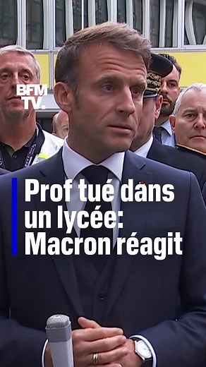 Prof tué dans un lycée: Macron réagit #BFMTV #BFM #Macron #Arras | BFMTV