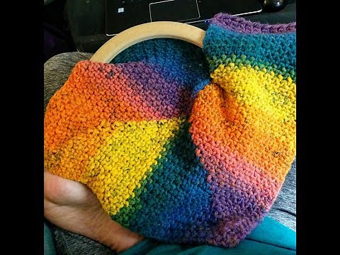 10 Stitch Owl Eye Blanket Corner and Side Help Loom Knit