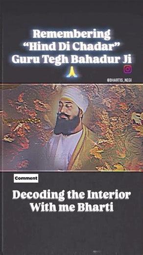 Remembering Guru Tegh Bahadur Ji‪@decodingtheinteriorswithbharti‬ #gurutegbahadursahibji #festivity