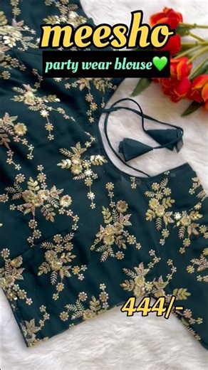 ‪@Meesho‬ georgetter heavy work designer blouse || #shorts #shortsviral