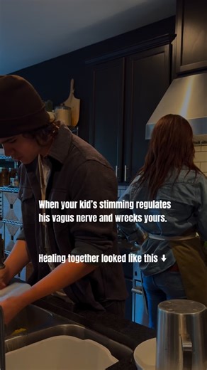 I thought his humming was just noise, but it was his body healing. ↓ He hummed to regulate. I wore Loops to cope. Most days felt like too much for both of us. We were two neurodivergents just trying to survive. 😂 Humming is a form of stimming that activates the vagus nerve and helps the brain feel safe. I understood it in theory, but there were days I stepped outside just to breathe. I wanted to protect his process and still protect my own peace. This is a tension no one talks about. 💔 Here’s 