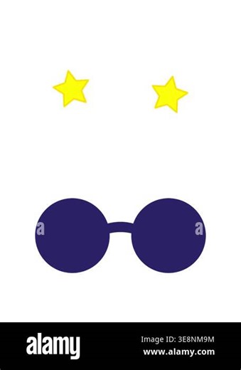 spinning stars animation of sunglasses graphic vector illustration icon Stock Video Footage - Alamy