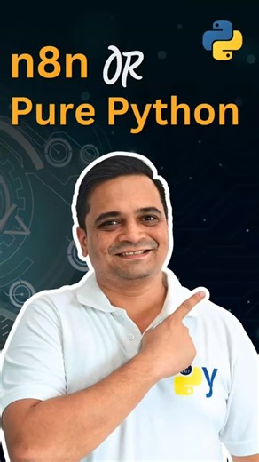 Pythonista24x7 on Instagram: "n8n or Pure python? What do you prefer? #python #engineering #django #technology #developers (django, developers, python, coding, programming, software, reels, coding tips)"