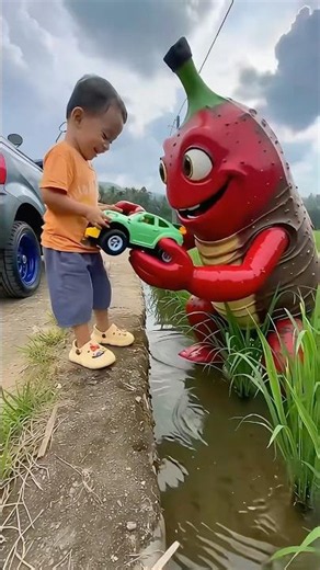 Wow, that's a red banana monster #shorts