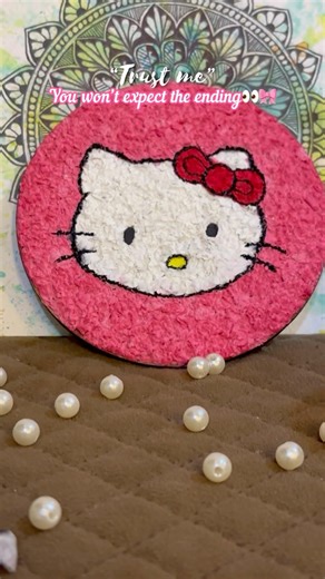 Hello Kitty texture art #textureart #hellokitty #diy #art #shorts #ytshorts #aestheticart #aesthetic