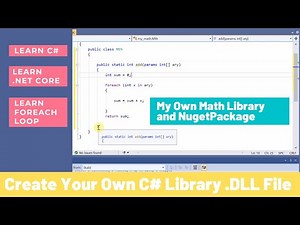 How to create your own C# Library | MyMath.DLL | NameSpace | Create c# Nuget Package [Urdu/Hindi]