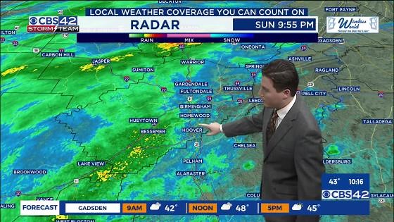 Sunday rain, Monday clouds, warmer midweek