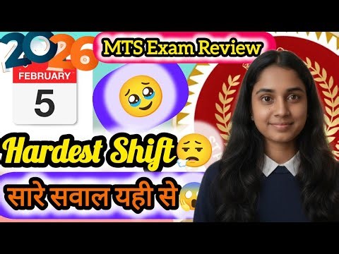 MTS Exam Review 😒 5Feb Hardest Shift 😮‍💨🥹‪@Thestudypriyanka‬ #examreview #mts #sscmts