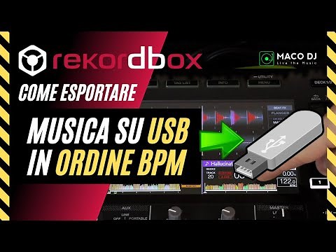 Come esportare le tracce su chiavetta Usb in ordine BPM su Rekordbox DJ