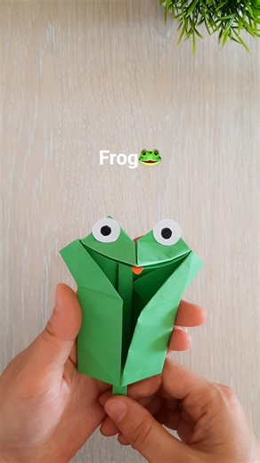 DIY Origami Talking Frog #diy #craft #origami #frog #papercraft
