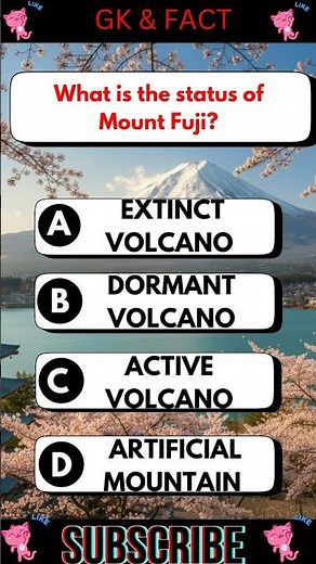 #122 Japan’s Mount Fuji Has a Secret 🌋 | Japan Quiz #japaneseculture #mountfuji #factsshorts #quiz