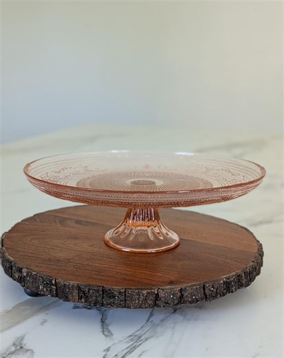Vintage Tiara Pink Glass Cake Stand: Indiana Glass Dessert Display - Etsy