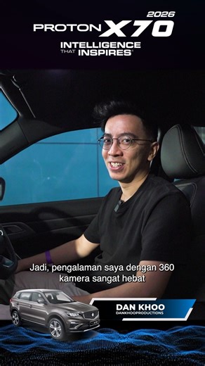 140 reactions · 19 shares | Eyes everywhere, worry nowhere. The 2026 PROTON X70’s 360° HD camera and 180° Transparent View gives you a complete vision around the vehicle, making parking and tight spaces easier, safer, and more confident than ever. Shared by Dan Khoo from Dan Khoo Productions! Experience the 2026 PROTON X70 today: https://www.proton.com/register-interest/X70 #HiPROTON #INSPIRINGCONNECTIONS #2026PROTONX70 #RefinedOverTime #TrustedbyMillions | Proton Cars | Facebook