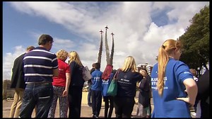 A memorial to a RAF Red Arrows pilot who died following a display at the Bournemouth Air Festival in 2011 has been relocated. The sculpture in memory of 33-year-old Flight Lieutenant Jon Egging was cordoned off following a land slip at East Cliff last year. | BBC East Yorkshire