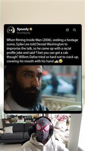 When filming Inside Man (2006), Denzel Washington couldn't hold
