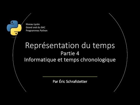 Représentation du temps - Informatique et temps chronologique