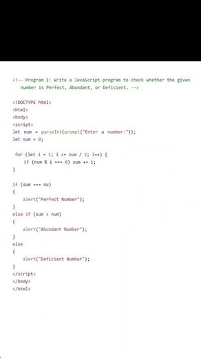 JavaScript Program 💻 | BCA JS Code 🔥 #BCA #JavaScript #Coding