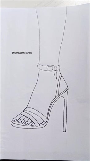 High Heel Shoes Drawing 👠👠#art #drawing #shorts #shoes #viral