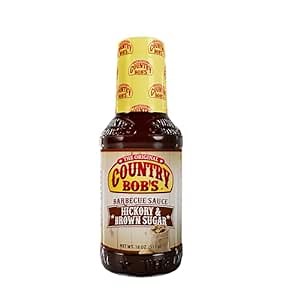Country Bob's Original Hickory & Brown Sugar Barbecue Sauce - BBQ Sauce for Meat, Chicken, Pork, Sweet Savory Grill, Gluten Free, 18oz (Pack of 1)