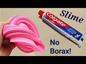 DIY Toothpaste Fluffy Slime!! No Shaving Cream, No Borax! how to make slime with toothpaste