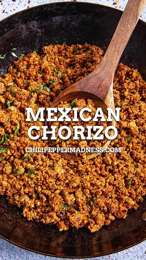 596K views · 9.8K reactions | Homemade Mexican chorizo is simple to prepare, offering a spicy sausage packed with bold chili flavors, perfect for pork or beef and absolutely delicious.  RECIPE: https://www.chilipeppermadness.com/recipes/mexican-chorizo/ If the link does not work on your mobile, please google “mexican chorizo chili pepper madness”. Use hashtag #chilipeppermadness if you make this recipe! | Chili Pepper Madness - Recipes & More from a Gourmet Chilihead | Facebook