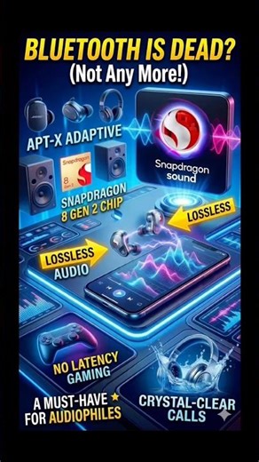 Lossless Audio on Bluetooth! 🔥 Snapdragon Sound Explained#shorts #SnapdragonSound #HighResAudio