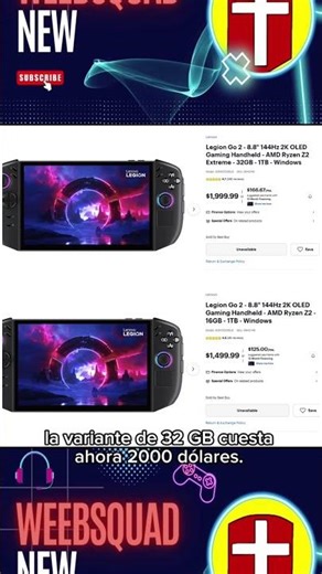 No puede ser! La Legion Go 2 cuesta ahora 2000 dólares. #legiongo2