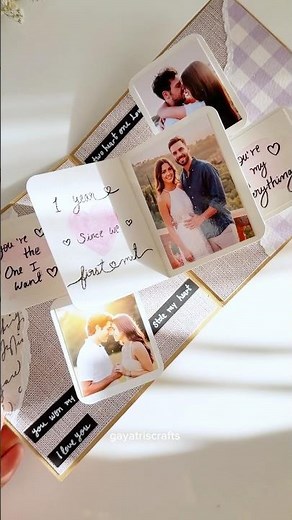 Save this for your next anniversary or birthday ✨ #diycrafts #giftideas #handmadecard #handmadegift