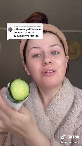 Frozen Cucumber vs Regular Ice for Face Icing