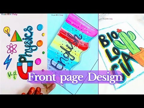 “Beautiful Front Page Design for Notebook ✏️ Easy Cover Art for Students”