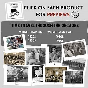 Historical Thinking Skills Bundle: WWI,1920s,1930s,WWII,1950s & 1960s