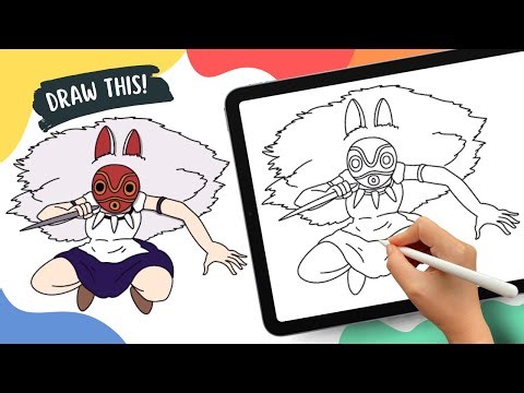 Princess Mononoke – Easy Cartoon Drawing Tutorial