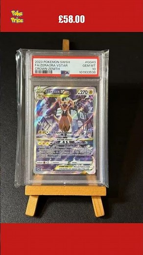 GG43/GG70 Zeraora VSTAR - PSA 10 - Crown Zenith - Full Art - Pokemon Card TCG