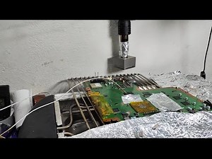 PlayStation 3 defect: RSX reballing on the electric grill.