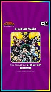 That really was some #HeroicIntro!!💪🏻🔥 Watch All Might showcase his superpowers in the brand new anime #MyHeroAcademiaOnCN from 10th September onwards, every Sunday at 1 PM. #CartoonNetworkIndia #CartoonNetwork #Cartoons #MyHeroAcademia #StayTuned #RedrawYourWorld #Anime #NewShow | Cartoon Network
