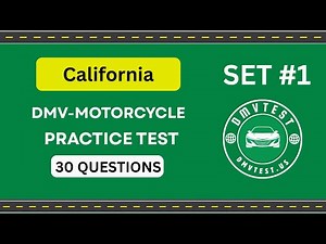 California DMV Motorcycle Test 2025 | 30 Real Practice Questions | DMV Test 2025 Set #1