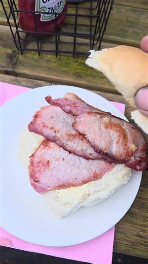 Now that's a bacon roll check out the size of his at emmas cafe
