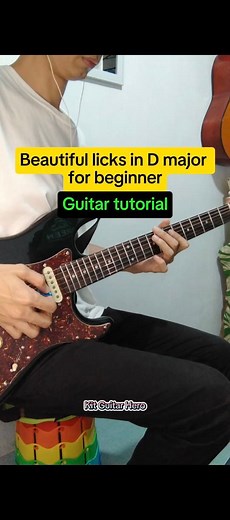 123K views · 1.8K reactions | Beautiful licks in D major for beginner / guitar tutorial  Guitar model  Smiger LG-2 PRO RW BLK  #guitartutorial #guitarlessons #guitarlessonsforbeginners #fblifestyle #kitguitarhero | Kit Guitar Hero | Facebook