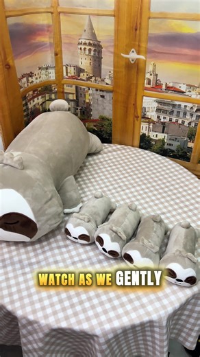 This sloth plushie is your new cuddle buddy. #sloth #slothplushie #stuffedanimals #plushies #fallfreshness