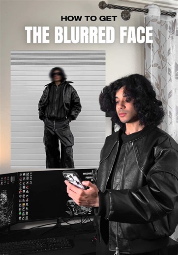 How to get the blurred face ? #blurryface #edit #tutorial #fyp #outfitsinspo #mirrorselfie