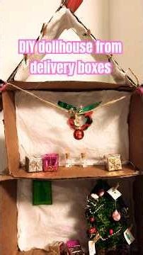 DIY Cardboard Box Dollhouse #shortsfeed