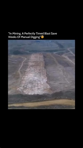 𝐐𝐮𝐢𝐜𝐤 𝐒𝐜𝐢𝐞𝐧𝐜𝐞 on Instagram: "In mining, a well-timed blast is used to break tough rock instantly. Engineers place explosives inside drilled holes and connect them to detonators. When activated, the detonator triggers a rapid chemical reaction in the explosive, releasing high-pressure gas and shockwaves. This sudden force cracks and shatters the rock in seconds. Because the blast breaks a large section all at once—something that would take weeks of manual digging—the mining process be