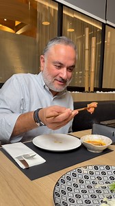 #Sukiyaki is a Japanese dish that is prepared and served in the #nabemono (Japanese hot pot) style. It consists of thinly sliced beef which is slowly cooked or simmered at the table, alongside vegetables and other ingredients, in a shallow iron pot in a mixture of soy sauce, sugar, and mirin. The ingredients are usually dipped in a small bowl of raw, beaten eggs after being cooked in the pot, and then eaten. @mitsuyadubai | NoGarlicNoOnions