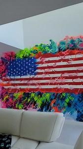 20 reactions | Wall mural abstract American Flag #wallmural #painting #art #americanflag #abstract #abstractpainting #paint #artist #mural #USA #splashes #paintsplash #muralart #muralpainting #artistsoninstagram #artwork #creative | Airbrush Hero By Avi Ram | Facebook