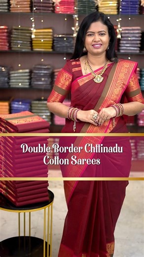 Double border Chettinadu Cotton Saree with blouse | DSR Sarees | Booking : 7305626399