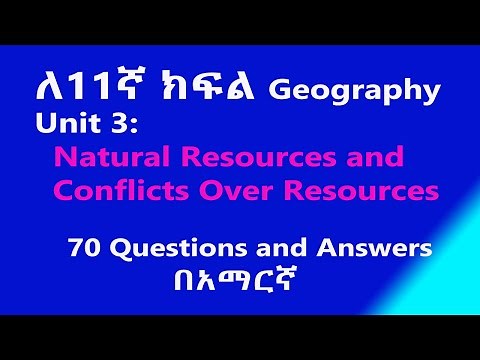 Grade 11 Geography Unit 3: Natural Resources and Conflicts Over Resources | Questions and Answers
