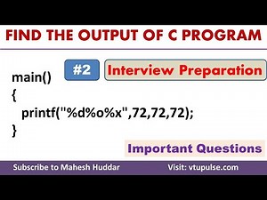 #2 Find the Output, C Programming Question and Answer, Campus Interview Preparation